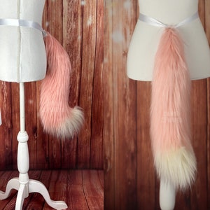 Premade Fursuit Tail - Faux Fur Costume Tail - Fluffy Therian Tail - Furry Therian Gear - Custom Fox Tail - Fursuit Partial Tail - Dog Tail