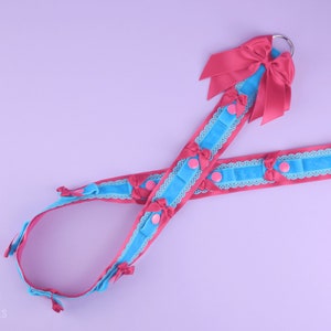 Hairband Organizer in Pink & Blue with Lace and Velvet - Perfect for Kemonomimi Ears!