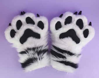 Fluffy Fursuit Paws - Faux Fur Paw Gloves - Fursuit Partial Design - Fursuit Commission - Animal Paws - Therian Paws - Furry Paws Custom New