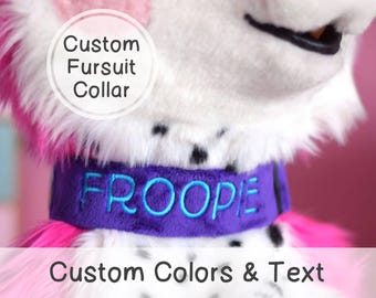 Custom Fursuit Collar with Custom Text - Custom Collar for Fursuits - Fursuit Plush Accessoires - Fursuit Jewelry Decor - Fursona Collar