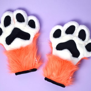 Faux Fur Fursuit Paws - Furry Costume Paws - Cosplay Paws Fursuits - Premade Fursuit Puffy Paws - Fursuit Accessories - Fursuit Premade Paws