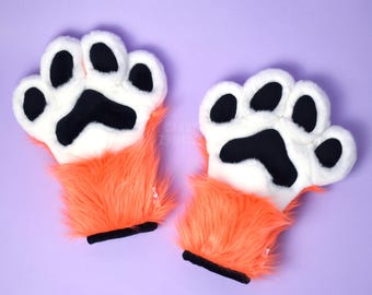 Faux Fur Fursuit Paws - Furry Costume Paws - Cosplay Paws Fursuits - Premade Fursuit Puffy Paws - Fursuit Accessories - Fursuit Premade Paws