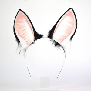 Cosplay Bunny Ears - Headband with Black Bunny Ears - Cosplay Costume Ears - Black Bunny Cosplay Ears - Kemonomimi Ears - Rabbit Therian
