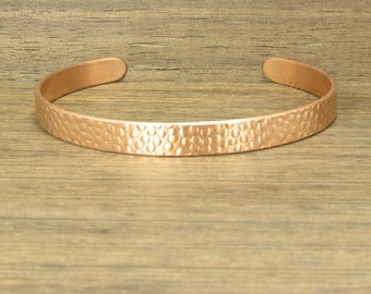 Pure Copper Cuff Bracelet, Adjustable, Handmade Round or Oval, Arthritis Lore, #166-9