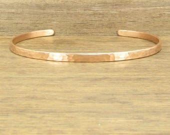 Pure Copper Cuff Anklet, 4.5 mm Wide, Narrow Petite, Handmade, Arthritis Lore, #143