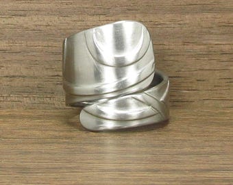Size 12 Stainless Steel Spoon Ring Handmade, #434