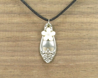 Stainless Steel Spoon Pendant Necklace, Handmade, #370