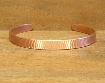 Pure Copper Bracelet, 99.99%, Light Weight Adjustable, Handmade Hammered Round or Oval, Arthritis Lore, Men Women, Size 6 7 8 8.5, #248-8