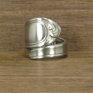 Stainless Steel Spoon Ring Handmade, Size 10, #403
