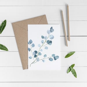 Christelijke Occasionele Wenskaart - Aquarel Botanische Kaart, Verjaardagskaart, Bedankkaart, Denken aan u Kaart, Eco Vriendelijk