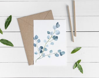 Christian Occasional Greetings Card - Watercolour Botanical Card, Birthday Card, Thank You Card, Thinking of you Card,  Eco Friendly