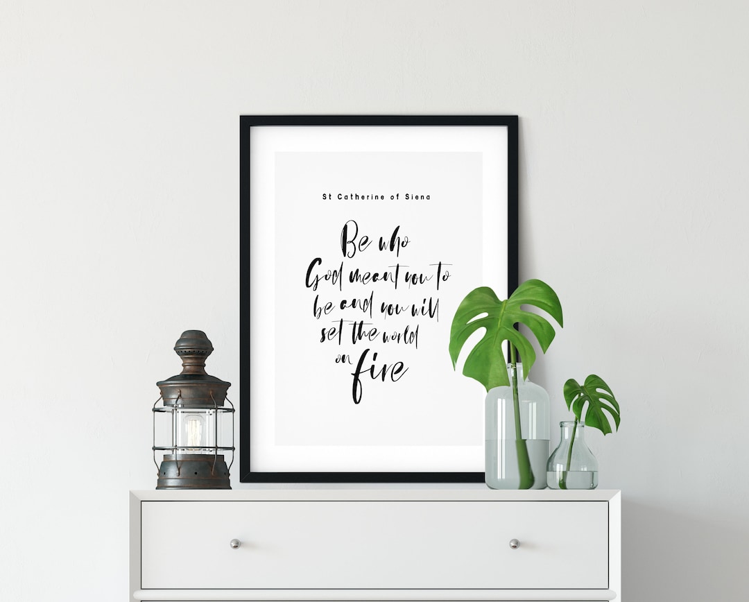 St Catherine of Siena Quote Print: Catholic Art, Eco Friendly - Etsy