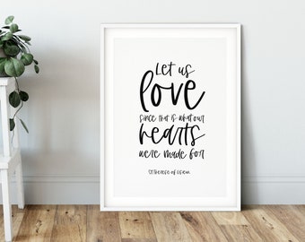 St. Therese of Lisieux Quote Print: Catholic Art, Modern Typography