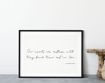 St Augustine Quote Etsy Uk