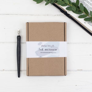 Christian &#39;Faith&#39; Journal Set, Prayer Journal, Gift Box Set, Letterbox Gift, Gift for her, Gift For Him, Christian Gift, Eco Friendly