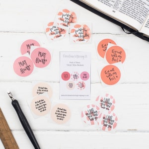 Pegatinas "Gloria" para diario de oración bíblica, paquete de quince pegatinas, set de escritura, sellos para sobres, regalos cristianos