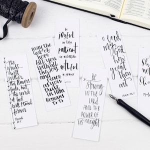 Be Strong Bookmarks - Christian Gift  - Bible Verse Bookmarks  (pack of six) - Eco Friendly