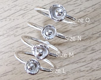 Silver 'Pearl' Ring | Recycled Silver | Stacking Ring | UK Size L, M, N, O