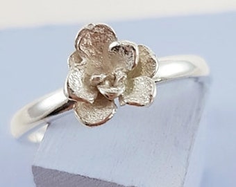 Succulent Blossom Ring Size N | Stacking Rings | Feminine | Cute *READY TO SHIP*
