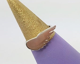 Silver Wing Ring | Stacking Ring | Angel Wing Ring UK Size M *Ready to Ship*