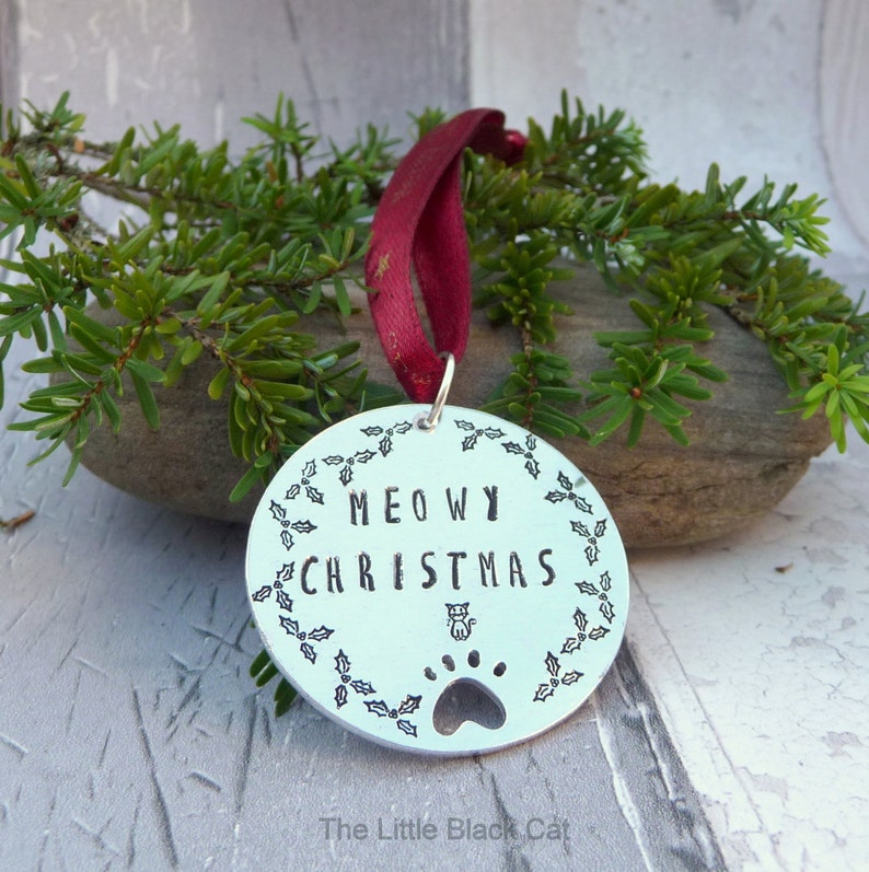 Cat Christmas Decoration Meowy Christmas Cat Bauble Pet Etsy