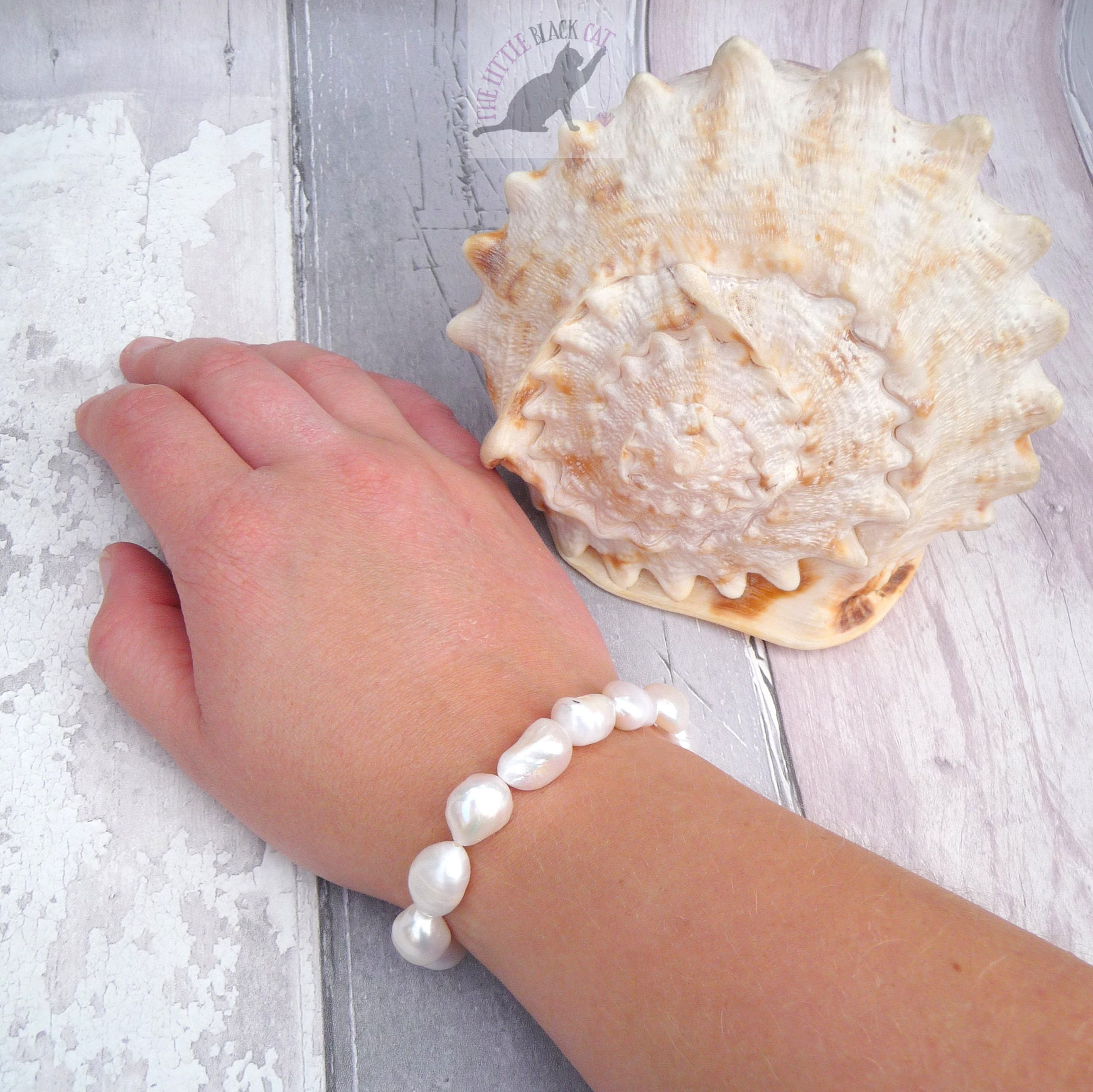 Pearl Bracelet Freshwater Pearl Bracelet Stretch Etsy