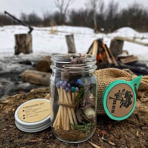 Kit allume-feu + CADEAU GRATUIT - Camping - Amoureux de la nature - Feux de camp - Grands espaces - Cabane