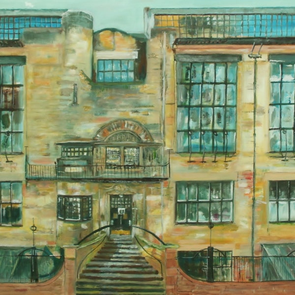 Glasgow School of Art Scotland architecture giclee print landscape