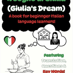 Beginner Italian Story | Love, Career, Family Story with Translation, Questions & Key Vocabulary | Italian Language Learning Book | Italia