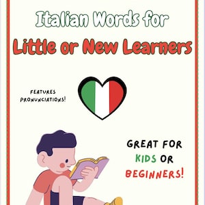 Italian Flashcards for Kids and Beginners: 150 Essential Words with Pronunciation | Learn Italian Vocabulary, Language Book | Italia