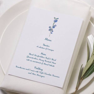Geboorte Bloem Bruiloft Menu's