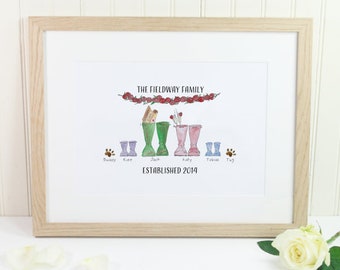 Anniversary Welly Boot Print