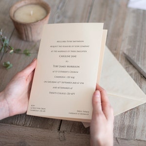 Personalised Classic Wedding Invitations