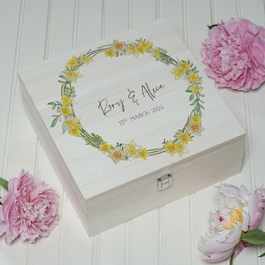 Geburtstags-Blumenkranz-Hochzeits-Memory-Box