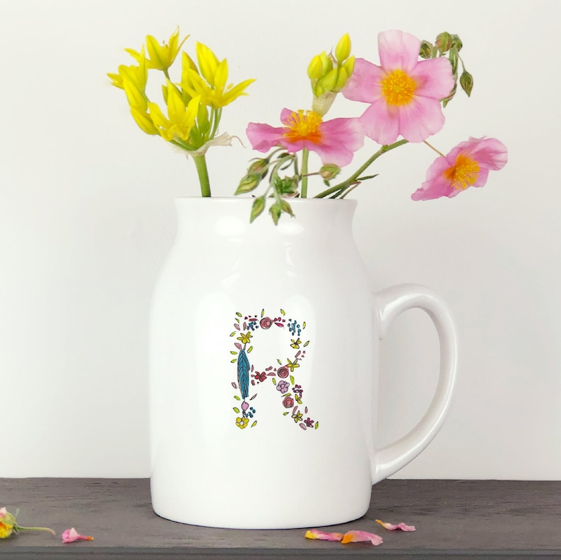 Personalised Fully Floral Vase Etsy UK