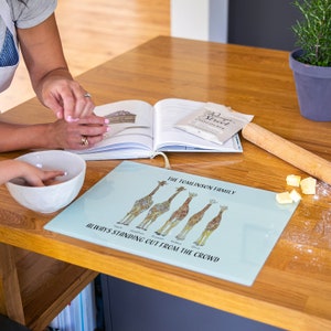 Giraffe Family Chopping Board
