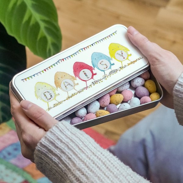 Personalised Easter Chicks Treat Tin