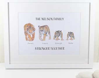 Tiger Family Print