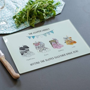 Ski Boot Family Chopping Board