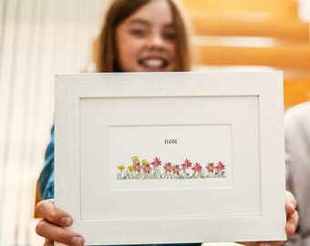 Birth Flower Letterbox Sized Print