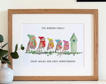 Robins Family Print