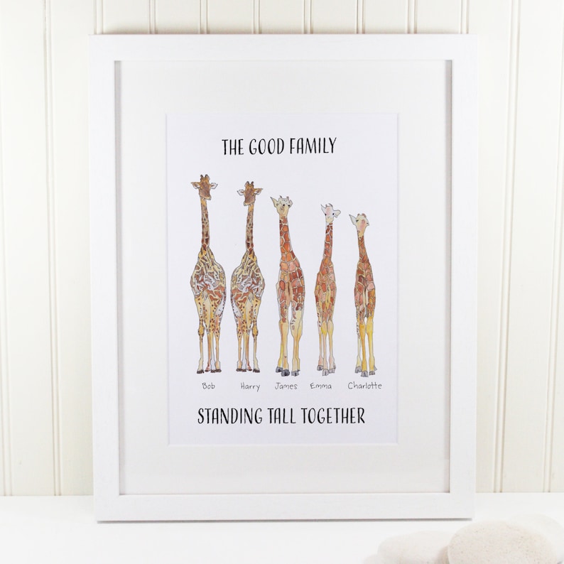 Giraffe Family Print image 1