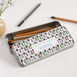 Riding Welly Boot Pencil Tin
