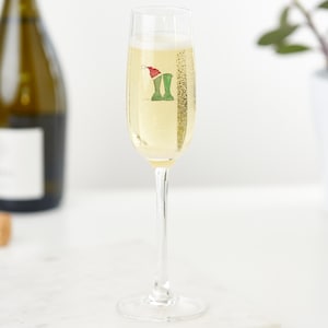 Nikolausmütze Champagnerglas