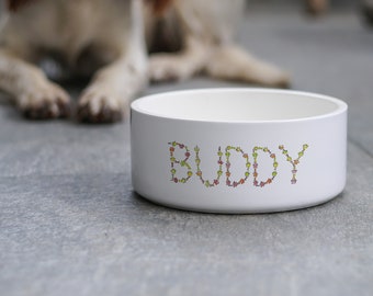 Personalised Paw Print Dog Bowl