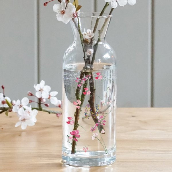 Birth Flower Stem Glass Vase