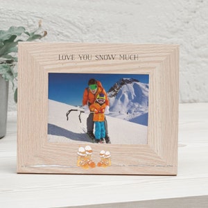 Mini Me Ski Boot Oak Photo Frame