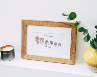 Tiger Family Letterbox Sized Print