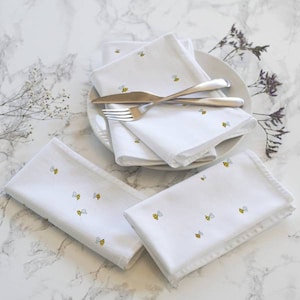 Set of Four Bee Napkins
