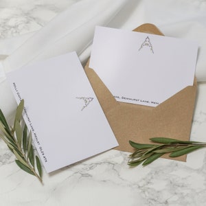 Cartes de correspondance avec police Hedgerow